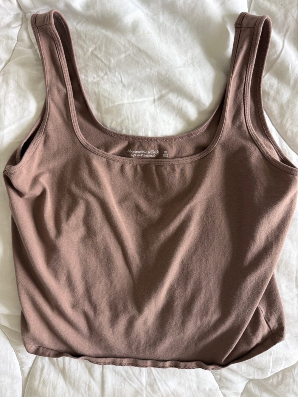 Abercrombie & Fitch Women's Brown Scoop Neck Tank Top